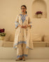 White Lily Breeze – Dori Embroidered Straight Suit Set